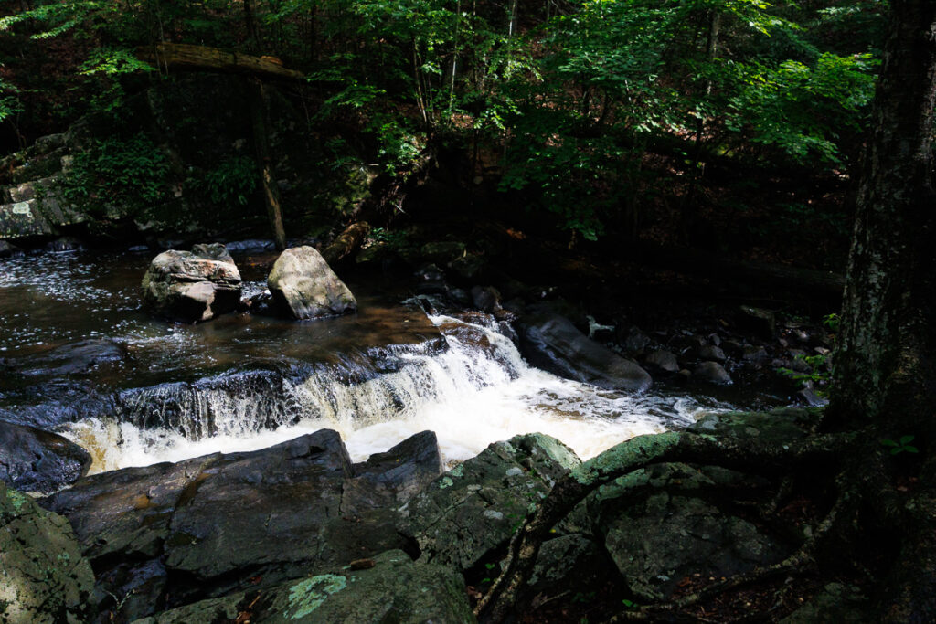 Hacklebarney State Park - Waterfall fast moving water.